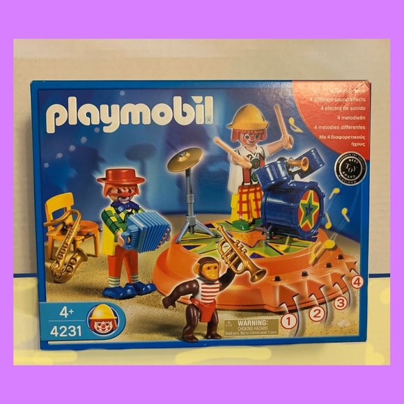 Playmobil 4231 L'Orchestre Des Clowns Cirque Neuf Scellé Boîte Abîmée
